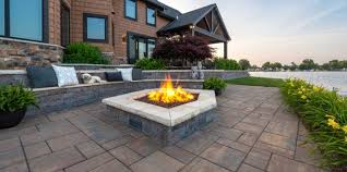 Flagstone Patio Fire Pit Unilock