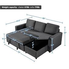 4 seat sectional reversible couch sofa