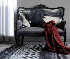 Grey Velvet Sofa With White Erfly