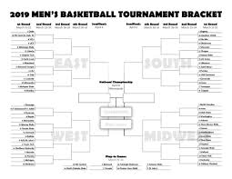 March Madness 2019 Printable Bracket For The Ncaa Mens