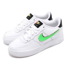 Details About Nike Air Force 1 Lv8 3 Gs White Black Green Change Swoosh Youth Shoes Ar7446 100