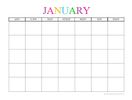 Free Printable Blank Monthly Calendars 2018 2019 2020 2021