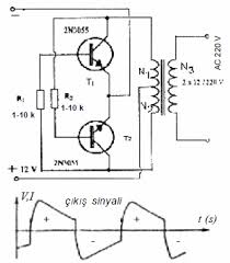 Alternator voltage regulator instrument panel starter and drive distributor Dc Ac Converter Circuit With Two Transistors Schematic Circuit Diagram