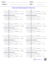 algebra 1 worksheets linear equations