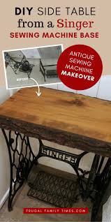 table from a singer sewing machine base