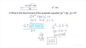 How To Find The Discriminant Of A