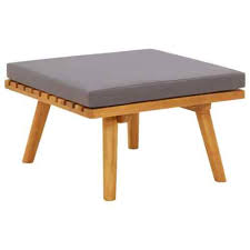 Patio Footstool With Cushion 23 6 X23 6
