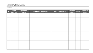 spare parts inventory