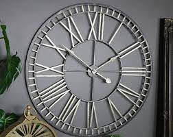 Industrial Large Black And Gold Clocks