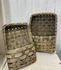 Set Of 2 Wall Pocket Baskets