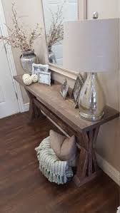 decorating a console table in entryway