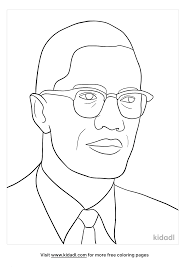 Barack obama made history that inauguration day tuesday, january 20, 2009, when he became america's first black president. Malcolm X Coloring Pages Free People Coloring Pages Kidadl