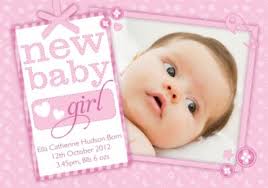 Personalised New Baby Girl Card Congratulations Greeting Card