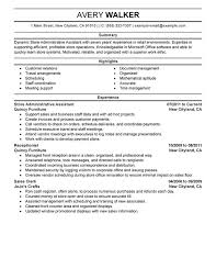 Administrative Assistant Responsibilities Resume Under