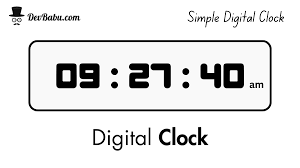 digital clock using html css