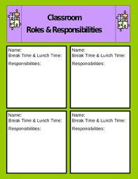 Roles And Responsibilities Chart Autism And Special Education