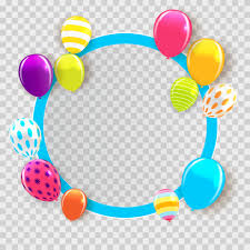 circle balloon frame happy birthday