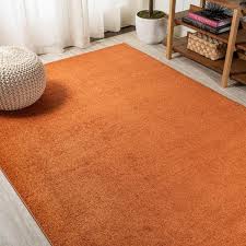 low pile orange 4 x 6 area rug seu100m