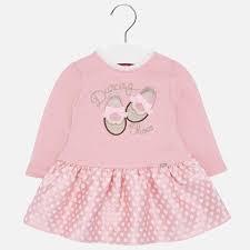 Mayoral Baby Girl Rose Pink Jaquard Dress Cradle Care