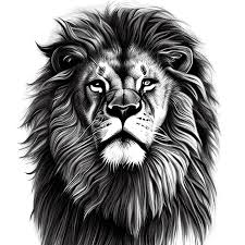 roaring lion full body graphic