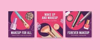 ads template with makeup concept design