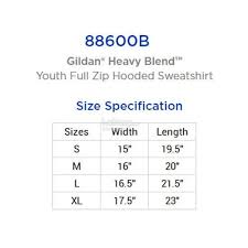 Gildan Heavy Blend Youth Kids Full Zip Hooded Sweatshirt 88600b