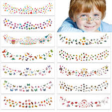 20 sheets face freckle tattoos for kids