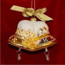 Gold Bells Glass Ornament