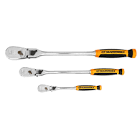 1/4 in., 3/8 in. and 1/2 in. 90-Tooth Dual Material Flex Head Ratchet Set (4-Piece) 81230T GearWrench