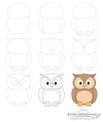 easy to draw owl craftwhack