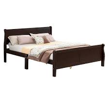 Espresso Full Solid Wood Sleigh Bed