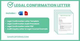 legal confirmation letter sles