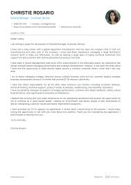 general manager cover letter exle