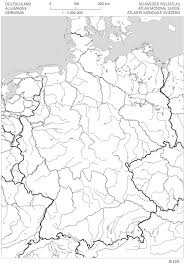 Große deutschlandkarte bereitgestellt von www.derweg.org mit schwarzen grenzen . Swisseduc Geographie Atlas Kopiervorlagen