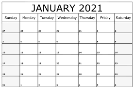Blank january 2021 calendar pdf. Editable January 2021 Printable Calendar Template With Notes