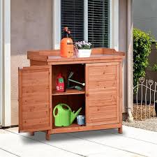 Fir Wood Outdoor Storage Bench