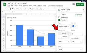 how to add a trendline to google sheets