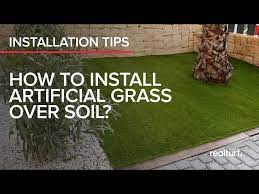 install artificial turf over soil you