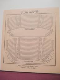 1923 Globe Theatre Seating Chart New York City