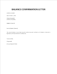 sle of balance confirmation letter