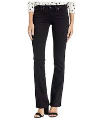 Suki Mid Rise Curvy Fit Slim Bootcut Jeans In Black L93616sbk591
