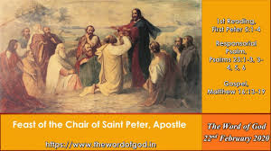 Grant, we pray, almighty god, that no tempests may disturb us, for you have set us fast on the rock of the apostle peter's confession of faith. February 22 2020 Feast Of The Chair Of Saint Peter Apostle Matthew 16 13 19 Youtube