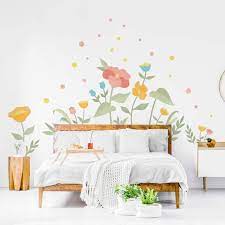 Big Flower Mural Wall Decals Plastic