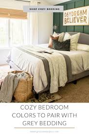 cozy bedroom colors to pair with grey
