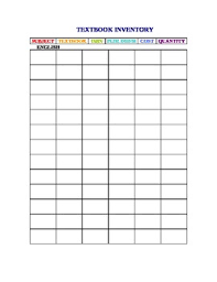 Textbook Inventory Template By Marilyn Brouette Tpt