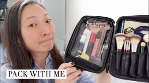 pack with me makeup edition you