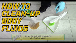 how to clean up vomit blood or other