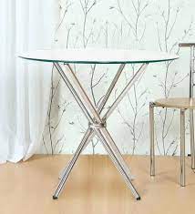 Cross Leg Table Stand With Glass