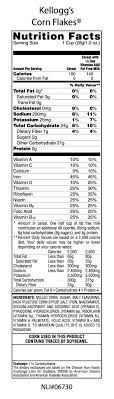 nutrition label kellog s corn flakes review