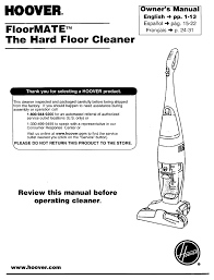 hoover floormate floor cleaner owner s